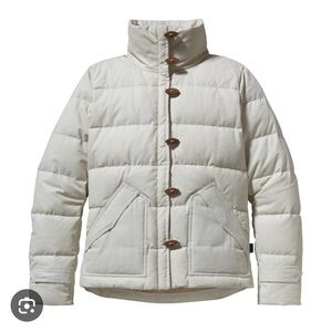 Patagonia Cotton Down Toggle Jacket in cream/beige